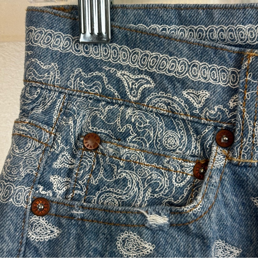 Alice + Olivia Amazing High Rise Patchwork Jeans Sz 25 - Picture 9 of 14